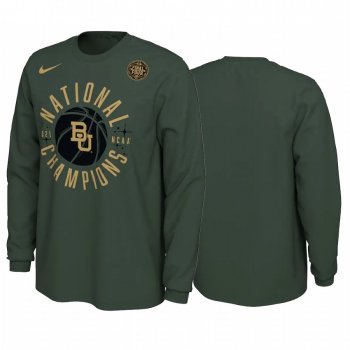 Baylor Bears Green 2021 NCAA National Champions Long Sleeve Men T-Shirt