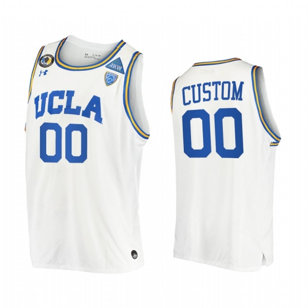 Custom UCLA Bruins White Jersey 2021 March Madness PAC-12 Stand Together