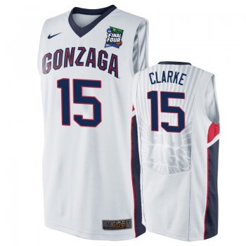 Gonzaga Bulldogs Brandon Clarke #15 White 2019 Final-Four Replica Basketball Jersey