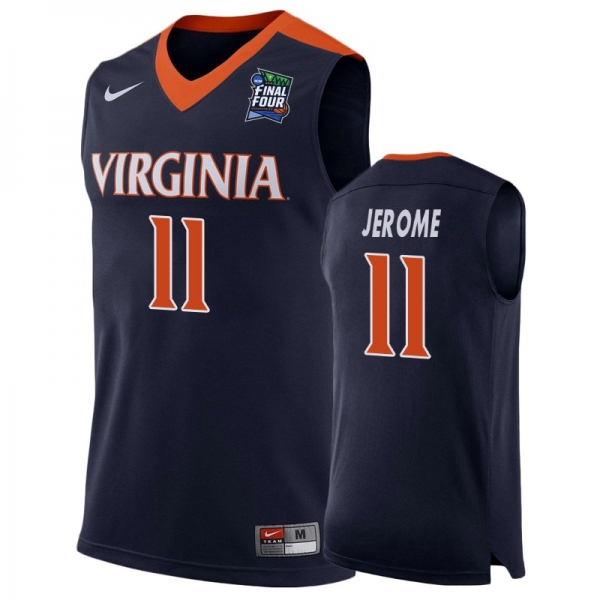 Virginia Cavaliers Ty Jerome #11 Navy 2019 Final-Four Replica Basketball Jersey