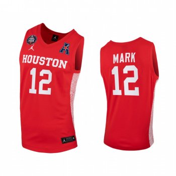 Tramon Mark #12 Houston Cougars 2021 March Madness Final Four Jersey Scarlet Home