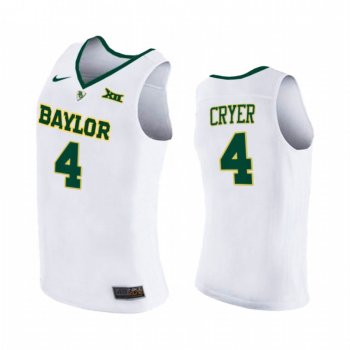 Baylor Bears LJ Cryer Jersey 2021 March Madness Elite 8 White