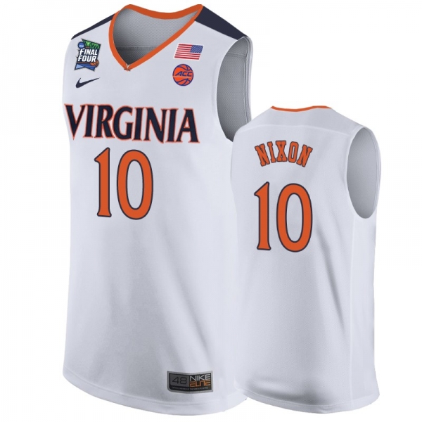 Virginia Cavaliers Jayden Nixon #10 White 2019 Final-Four Replica Basketball Jersey