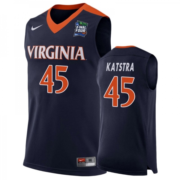 Virginia Cavaliers Austin Katstra #45 Navy 2019 Final-Four Replica Basketball Jersey