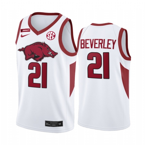 Patrick Beverley Arkansas Razorbacks White Jersey Equality 2021 March Madness