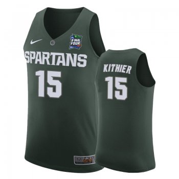 Michigan State Spartans Thomas Kithier #15 Green 2019 Final-Four Replica Jersey