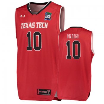 Texas Tech Red Raiders Malik Ondigo #10 Red 2019 Final-Four Replica Jersey