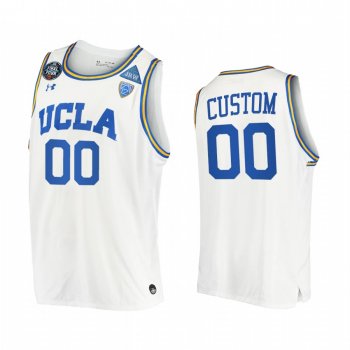 Custom #00 UCLA Bruins 2021 March Madness Final Four Jersey White JRW