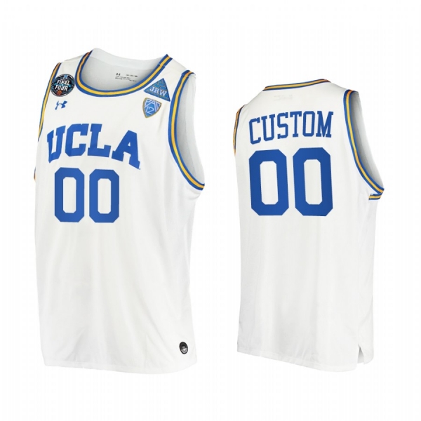 Custom #00 UCLA Bruins 2021 March Madness Final Four Jersey White JRW