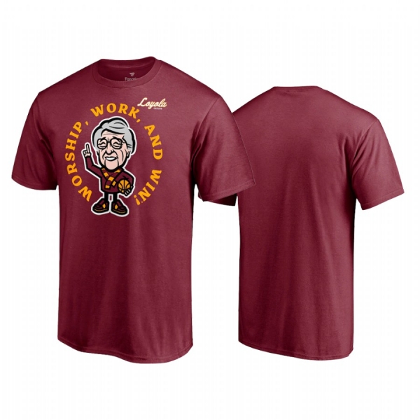 Loyola Ramblers Maroon Sister Jean 2021 March Madness Men's T-Shirt