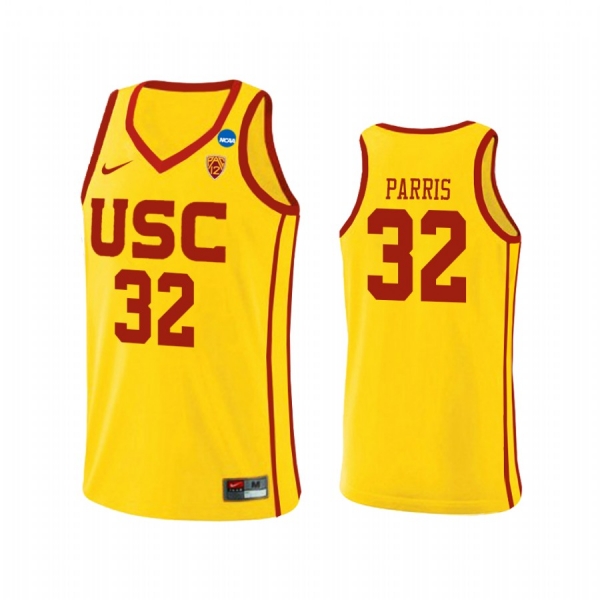 USC Trojans Reggie Parris Yellow 2021 March Madness Sweet 16 Alternate Jersey USC Trojans