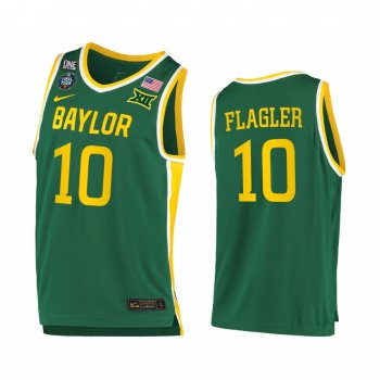 Adam Flagler Baylor Bears 2021 NCAA National Champion #10 Jersey Green