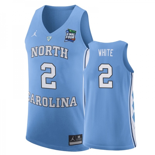 North Carolina Tar Heels Coby White #2 Light Blue 2019 Final-Four Replica Basketball Jersey