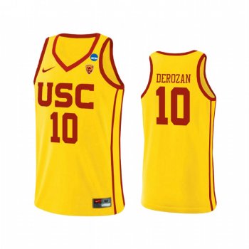 USC Trojans DeMar DeRozan Yellow 2021 March Madness Sweet 16 Alternate Jersey USC Trojans