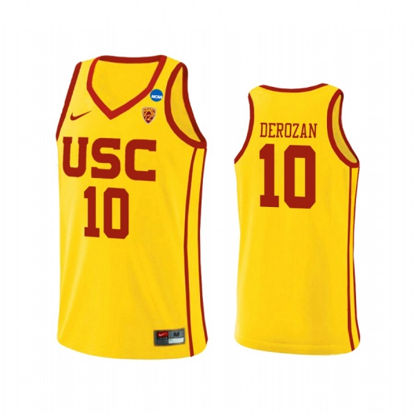 USC Trojans DeMar DeRozan Yellow 2021 March Madness Sweet 16 Alternate Jersey USC Trojans