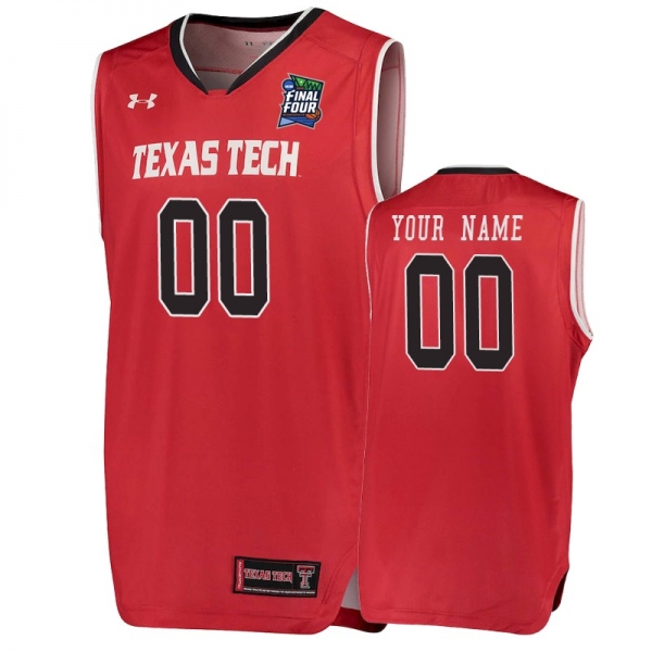 Texas Tech Red Raiders Custom #00 Red 2019 Final-Four Replica Jersey