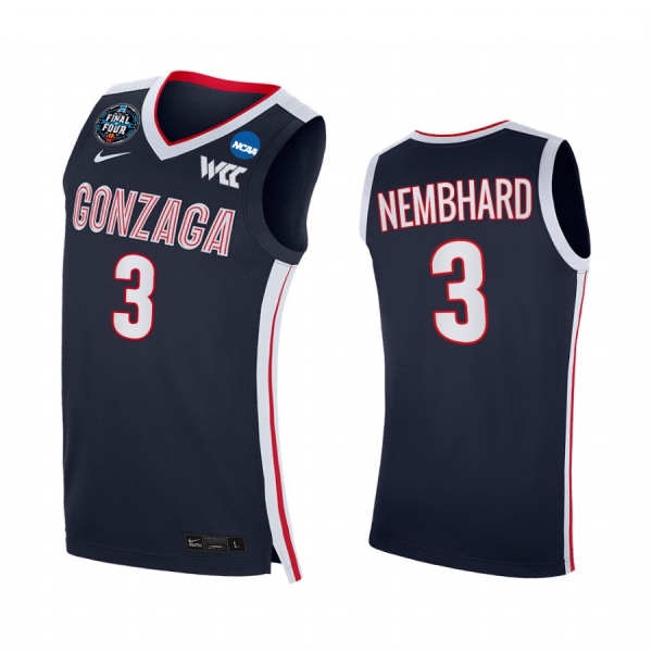 Andrew Nembhard #3 Gonzaga Bulldogs 2021 March Madness Final Four Jersey Navy WCC