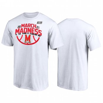 Maryland Terrapins White 2021 NCAA Basketball March Madness Bound Ticket Men Tee March Madness