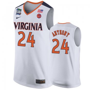 Virginia Cavaliers Marco Anthony #24 White 2019 Final-Four Replica Basketball Jersey