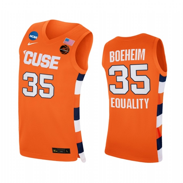 Syracuse Orange Buddy Boeheim Orange 2021 March Madness Sweet 16 Equality Jersey