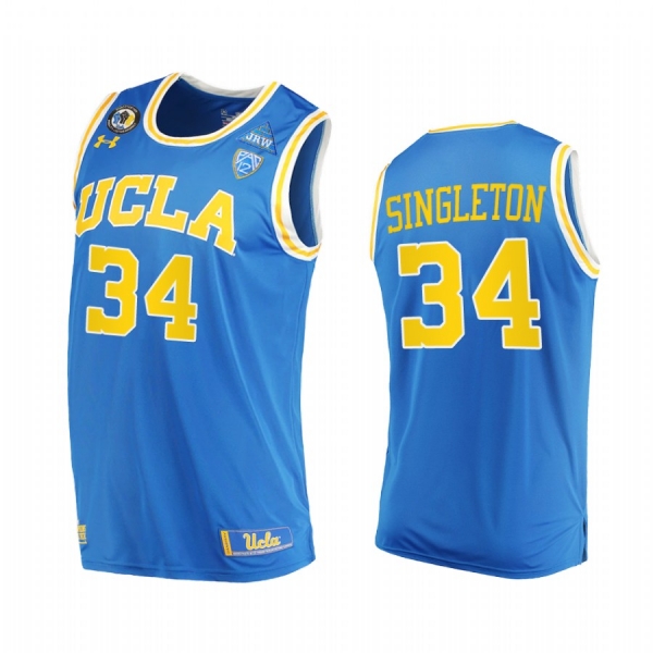 UCLA Bruins David Singleton Jersey 2021 March Madness PAC-12 Blue Stand Together