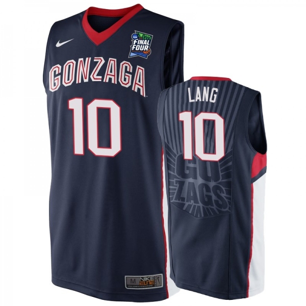 Gonzaga Bulldogs Matthew Lang #10 Navy 2019 Final-Four Replica Basketball Jersey