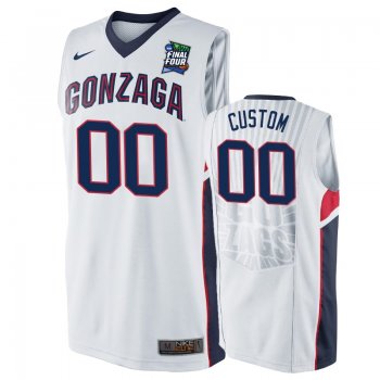 Gonzaga Bulldogs Custom #00 White 2019 Final-Four Replica Basketball Jersey