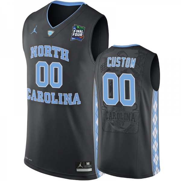 North Carolina Tar Heels Custom #00 Black 2019 Final-Four Replica Basketball Jersey