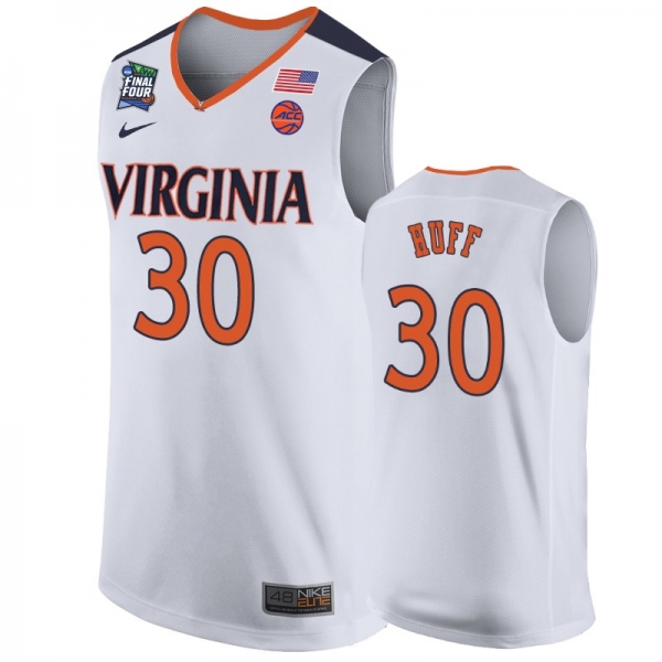 Virginia Cavaliers Jay Huff #30 White 2019 Final-Four Replica Basketball Jersey