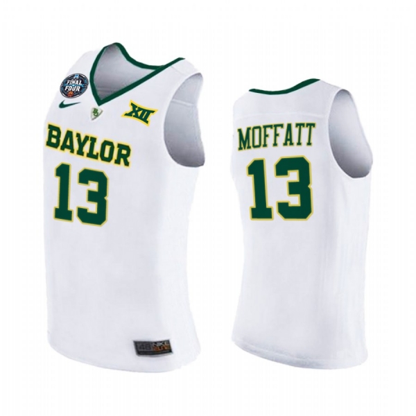 Jackson Moffatt #13 Baylor Bears 2021 March Madness Final Four Jersey White