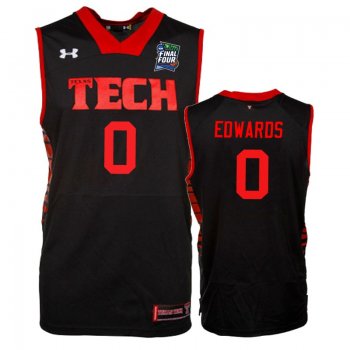 Texas Tech Red Raiders Kyler Edwards #0 Black 2019 Final-Four Replica Jersey