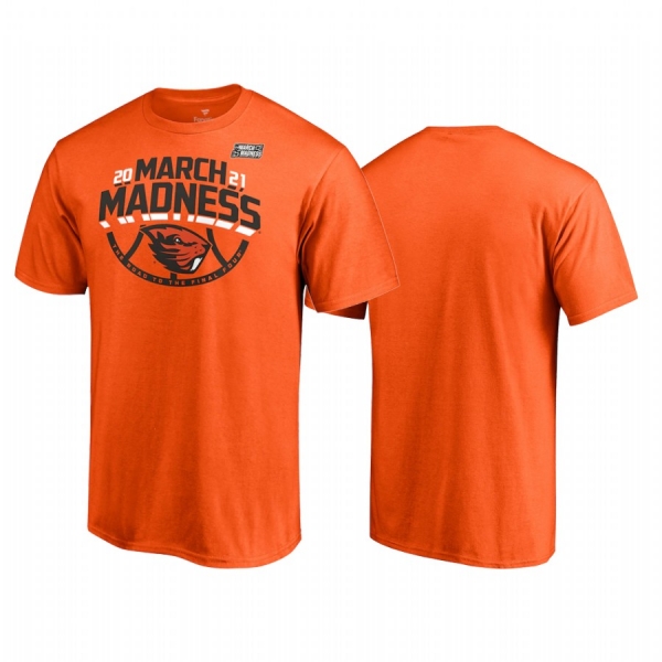 Oregon State Beavers Orange 2021 NCAA March Madness Ticket Men Tee March Madness