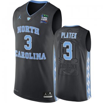 North Carolina Tar Heels Andrew Platek #3 Black 2019 Final-Four Replica Basketball Jersey