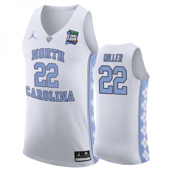 North Carolina Tar Heels Walker Miller #22 White 2019 Final-Four Replica Basketball Jersey