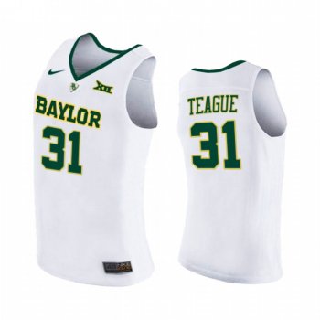 Baylor Bears MaCio Teague Jersey 2021 March Madness Elite 8 White