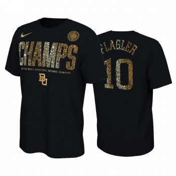 Baylor Bears Adam Flagler Black 2021 NCAA National Champions Locker Room Men T-Shirt