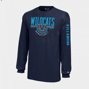 Villanova Wildcats Navy Champion Long Sleeve Men T-Shirt March Madness