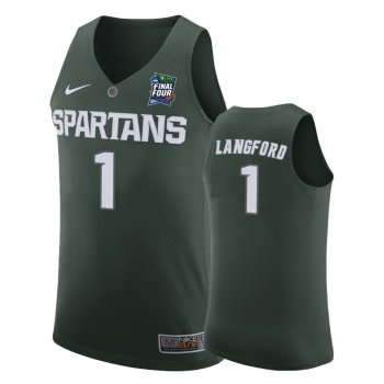 Michigan State Spartans Joshua Langford #1 Green 2019 Final-Four Replica Jersey