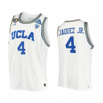 Jaime Jaquez Jr. #4 UCLA Bruins 2021 March Madness Elite 8 Jersey White Stand Together