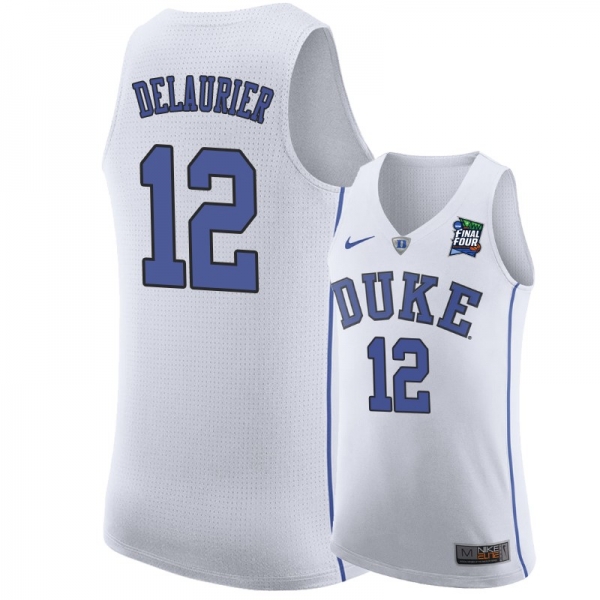 Duke Blue Devils Javin DeLaurier #12 White 2019 Final-Four Replica Basketball Jersey