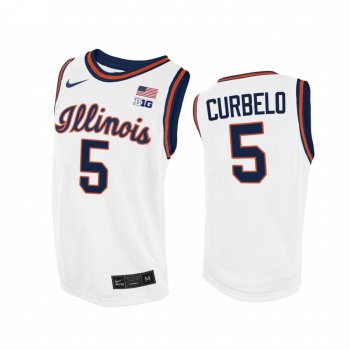 Andre Curbelo Illinois Fighting Illini White Jersey 2021 Throwback College Basketball