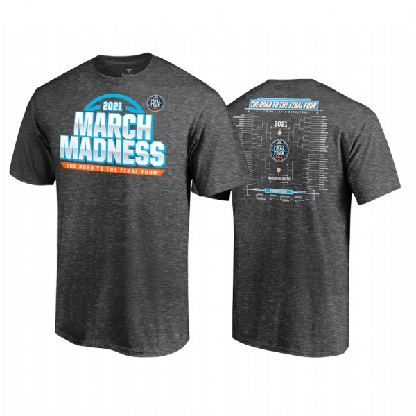 NCAA Heather Charcoal 2021 NCAA Basketball March Madness Men Tee March Madness