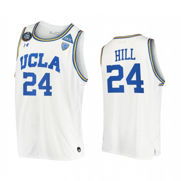 Jalen Hill #24 UCLA Bruins 2021 March Madness Final Four Jersey White JRW