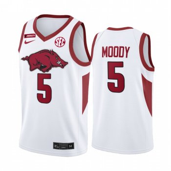 Moses Moody Arkansas Razorbacks White Jersey Equality 2021 March Madness