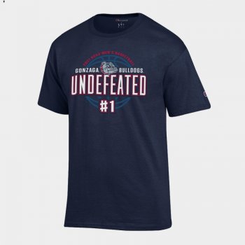 Gonzaga Bulldogs 2021 March Madness Navy Champion 2021 Undefeated T-Shirt