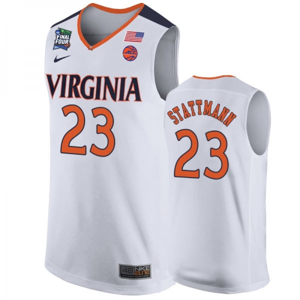 Virginia Cavaliers Kody Stattmann #23 White 2019 Final-Four Replica Basketball Jersey