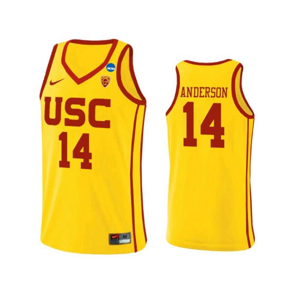 USC Trojans McKay Anderson Yellow 2021 March Madness Sweet 16 Alternate Jersey USC Trojans