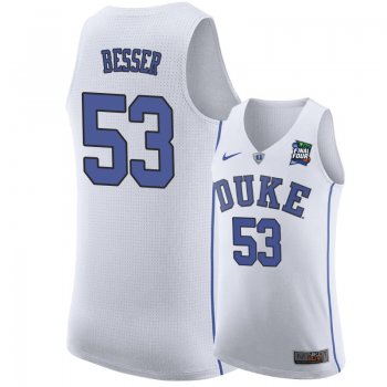 Duke Blue Devils Brennan Besser #53 White 2019 Final-Four Replica Basketball Jersey