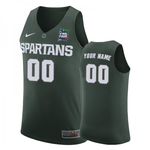 Michigan State Spartans Custom #00 Green 2019 Final-Four Replica Jersey