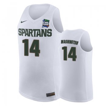 Michigan State Spartans Brock Washington #14 White 2019 Final-Four Replica Jersey